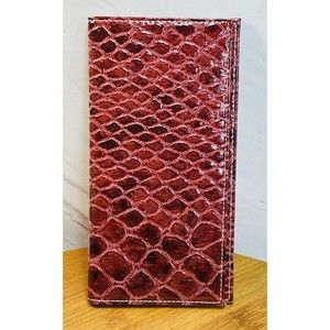 Faux Alligator Skin  Checkbook /Wallet 7”x3.5”